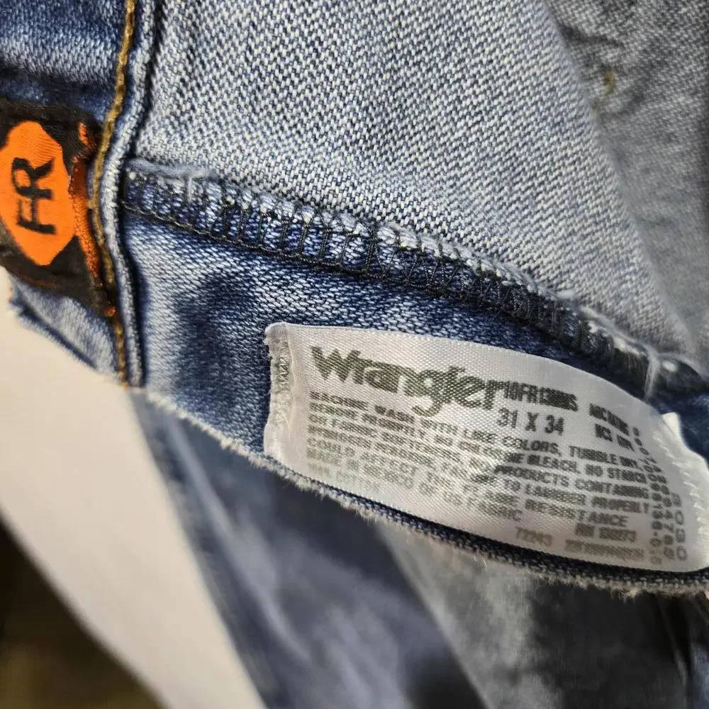 Wrangler 13 Original Flame Resistant CAT2 2112 Jeans Straight Leg 31 X 34
